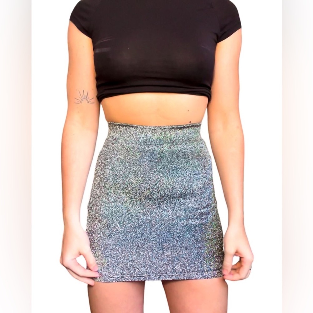 Forever 21 Metallic Mini Skirt